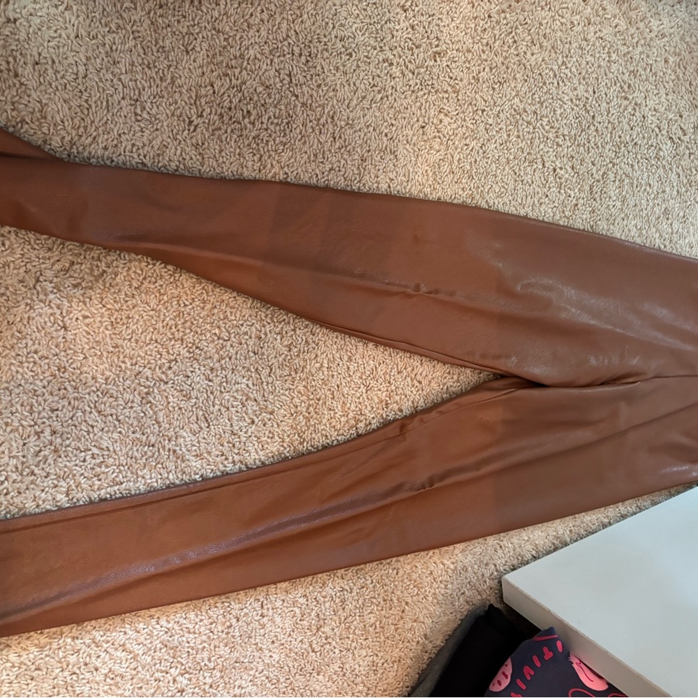 Commando Brown Faux Leather Leggings